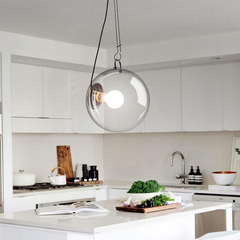 Glass Globe LED Hanging Light Chandelier-MinimalisticDecor.com