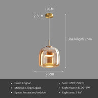 Glass LED Pendant Hanging Lamp For Dining Room-MinimalisticDecor.com