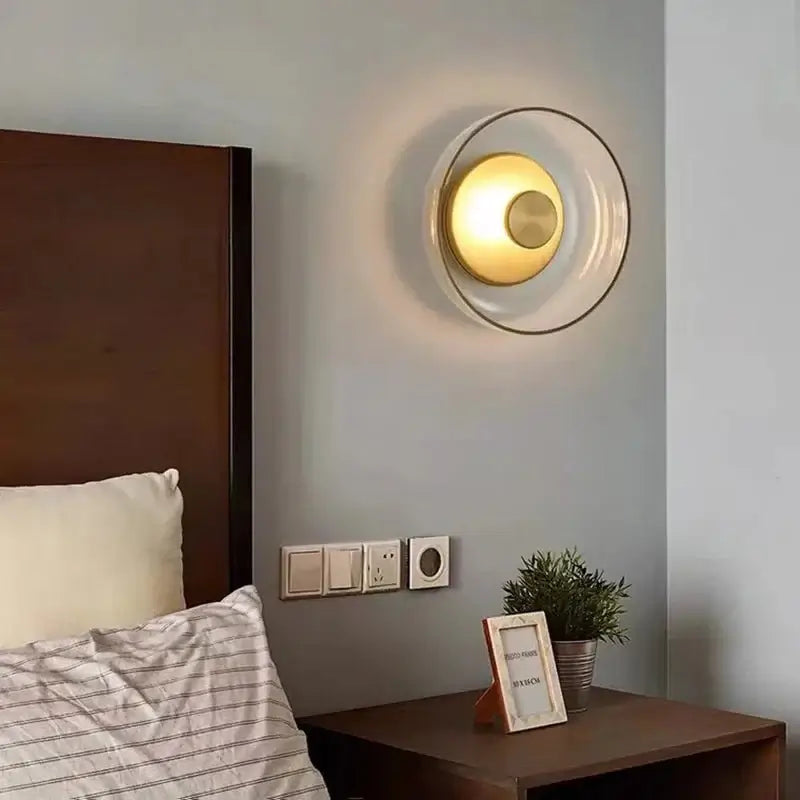 Glass LED Wall Sconce – Nordic Stained Glass Light Fixture-MinimalisticDecor.com