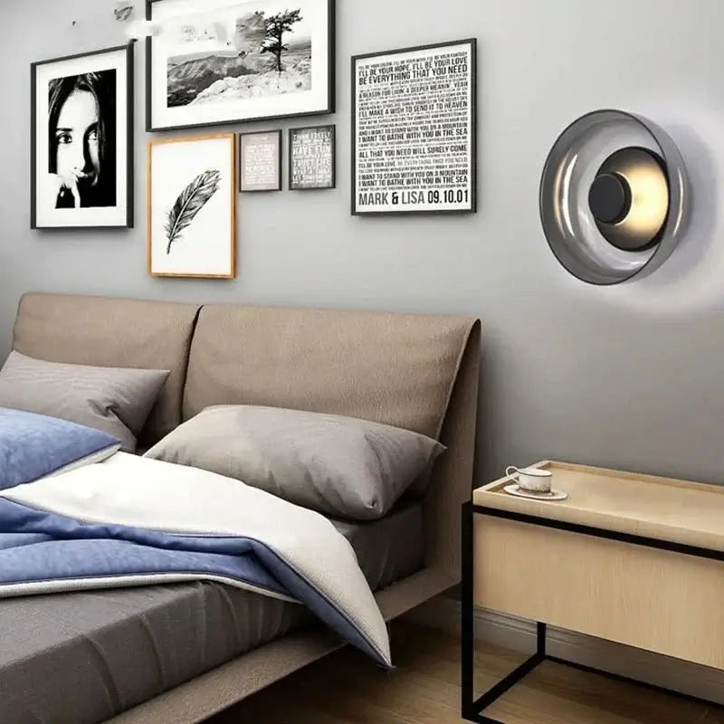 Glass LED Wall Sconce – Nordic Stained Glass Light Fixture-MinimalisticDecor.com