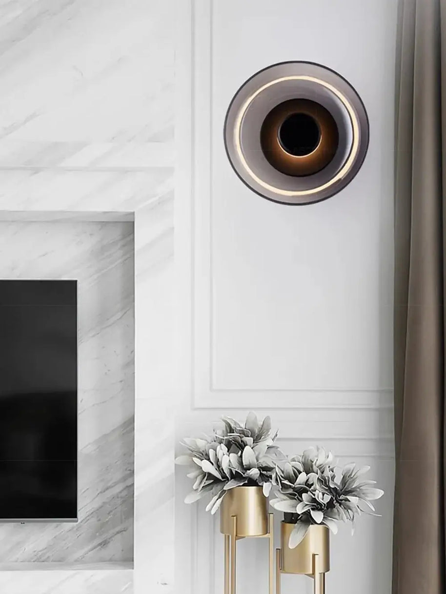 Glass LED Wall Sconce – Nordic Stained Glass Light Fixture-MinimalisticDecor.com