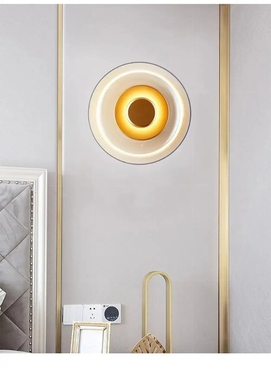 Glass LED Wall Sconce – Nordic Stained Glass Light Fixture-MinimalisticDecor.com