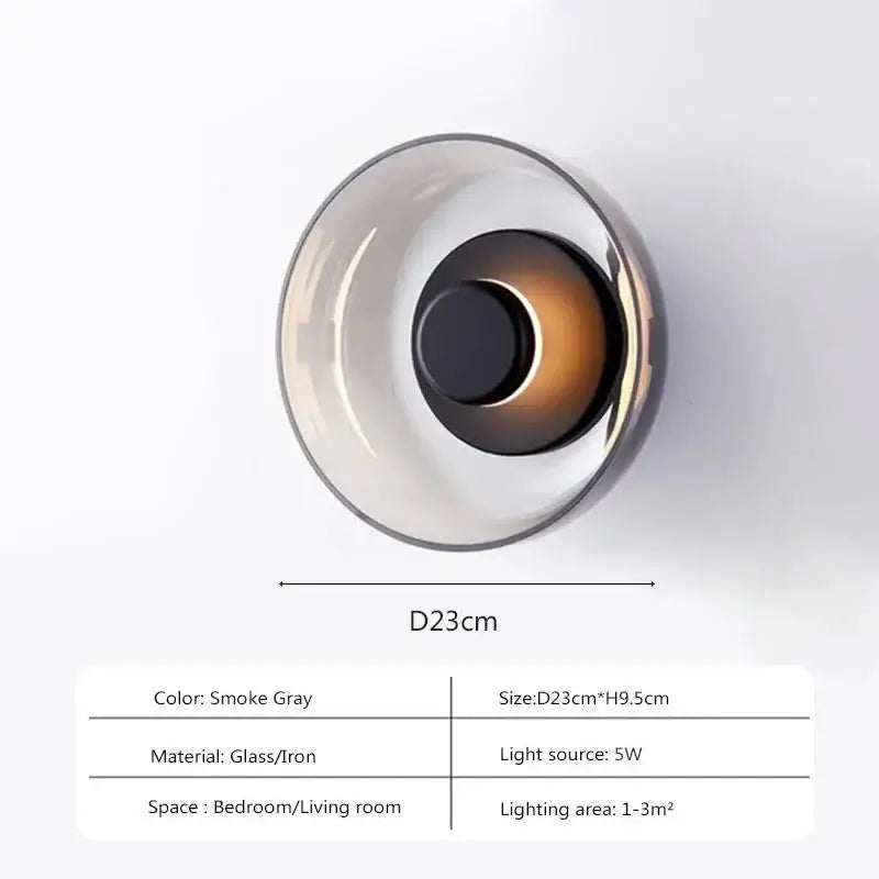 Glass LED Wall Sconce – Nordic Stained Glass Light Fixture-MinimalisticDecor.com