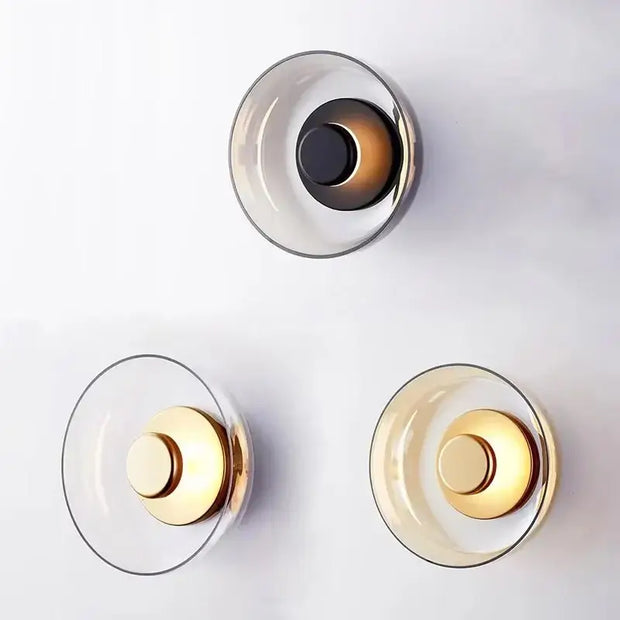 Glass LED Wall Sconce – Nordic Stained Glass Light Fixture-MinimalisticDecor.com