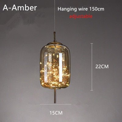 Glass Net Long Line Pendant Chandelier Lights-MinimalisticDecor.com