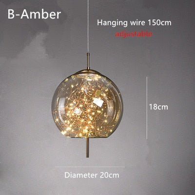 Glass Net Long Line Pendant Chandelier Lights-MinimalisticDecor.com