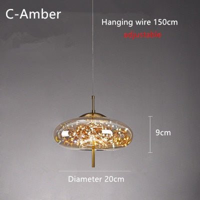 Glass Net Long Line Pendant Chandelier Lights-MinimalisticDecor.com