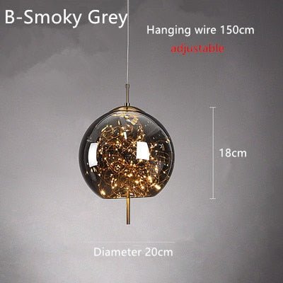Glass Net Long Line Pendant Chandelier Lights-MinimalisticDecor.com
