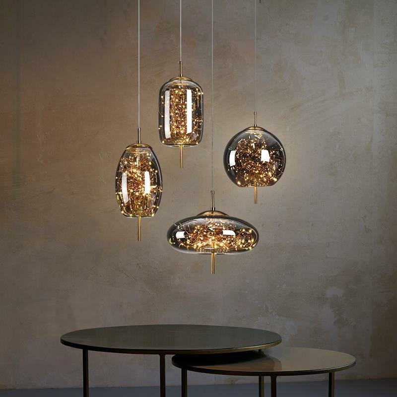 Glass Net Long Line Pendant Chandelier Lights-MinimalisticDecor.com