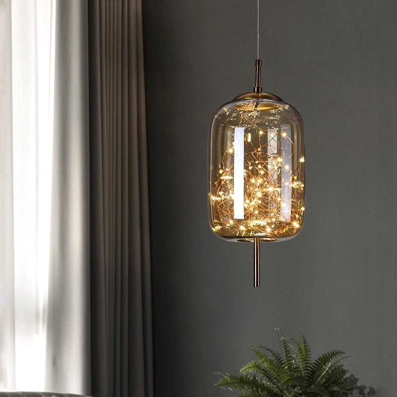 Glass Net Long Line Pendant Chandelier Lights-MinimalisticDecor.com