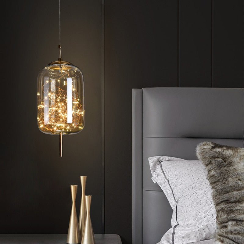 Glass Net Long Line Pendant Chandelier Lights-MinimalisticDecor.com