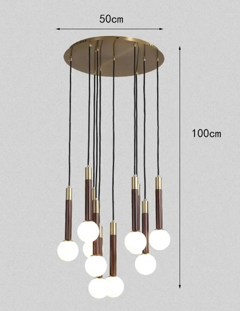 Globe Pendant Ceiling Light Hanging Loops Chandelier-MinimalisticDecor.com