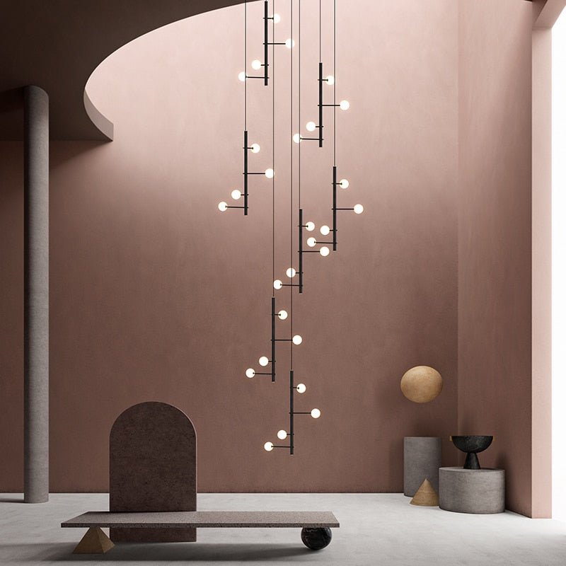 Globe Stems Chandelier: Exquisite Lighting Fixture-MinimalisticDecor.com