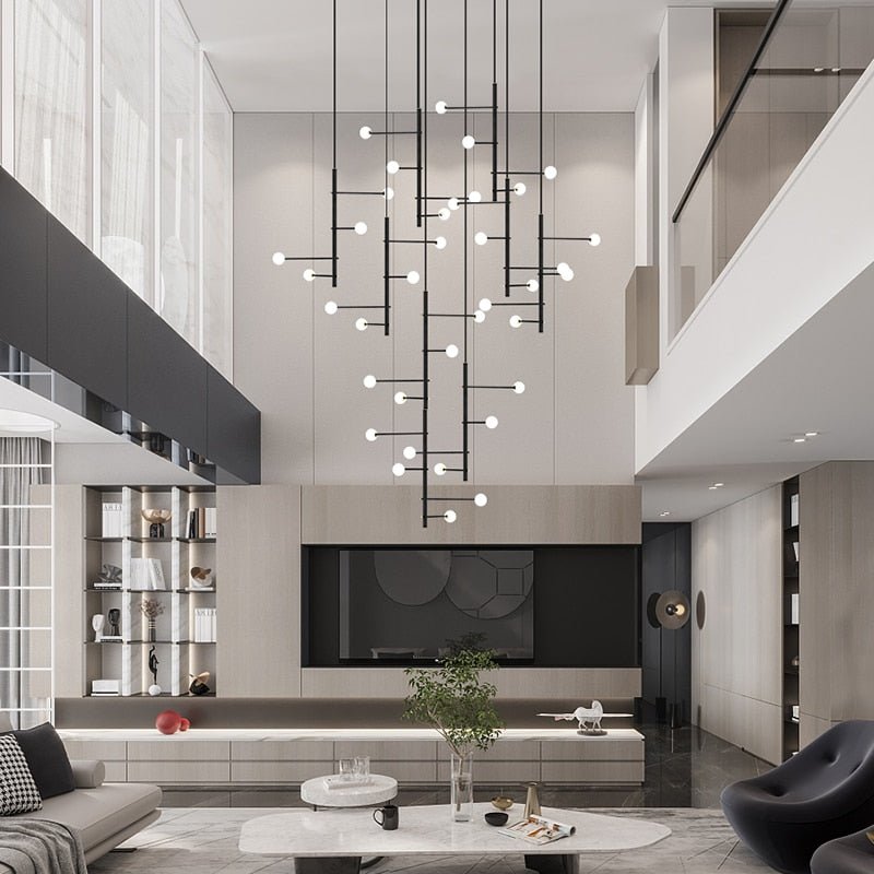 Globe Stems Chandelier: Exquisite Lighting Fixture-MinimalisticDecor.com