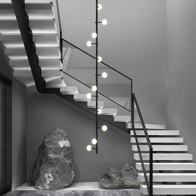 Globe Stems Chandelier: Exquisite Lighting Fixture-MinimalisticDecor.com