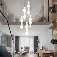 Globes Pendant Loops Staircase Chandelier Lighting-MinimalisticDecor.com