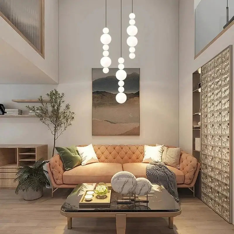 Globes Pendant Loops Staircase Chandelier Lighting-MinimalisticDecor.com