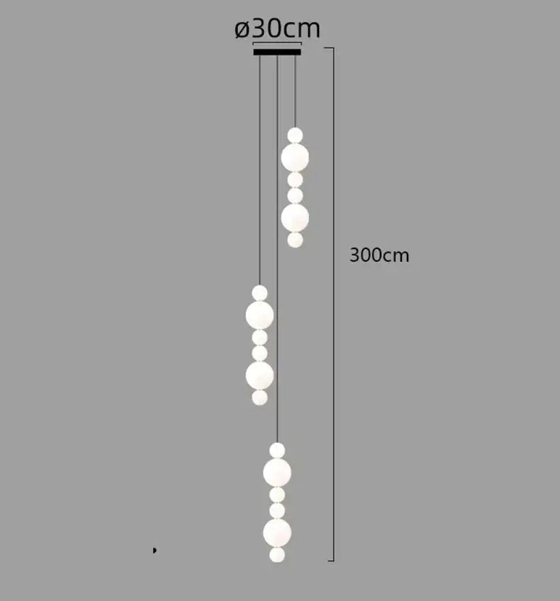 Globes Pendant Loops Staircase Chandelier Lighting-MinimalisticDecor.com
