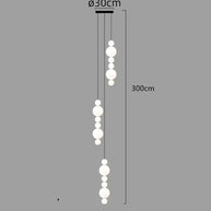 Globes Pendant Loops Staircase Chandelier Lighting-MinimalisticDecor.com