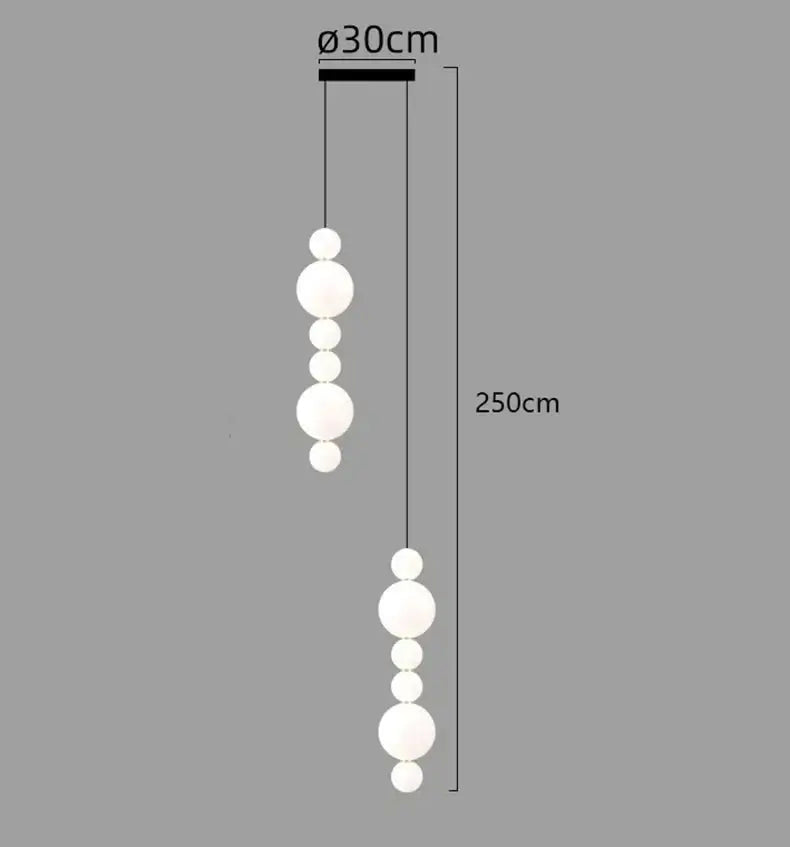 Globes Pendant Loops Staircase Chandelier Lighting-MinimalisticDecor.com