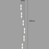 Globes Pendant Loops Staircase Chandelier Lighting-MinimalisticDecor.com