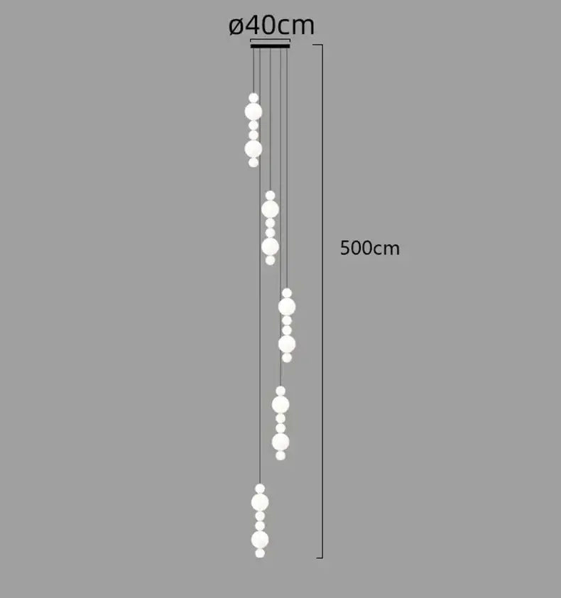 Globes Pendant Loops Staircase Chandelier Lighting-MinimalisticDecor.com