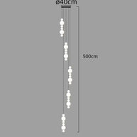 Globes Pendant Loops Staircase Chandelier Lighting-MinimalisticDecor.com