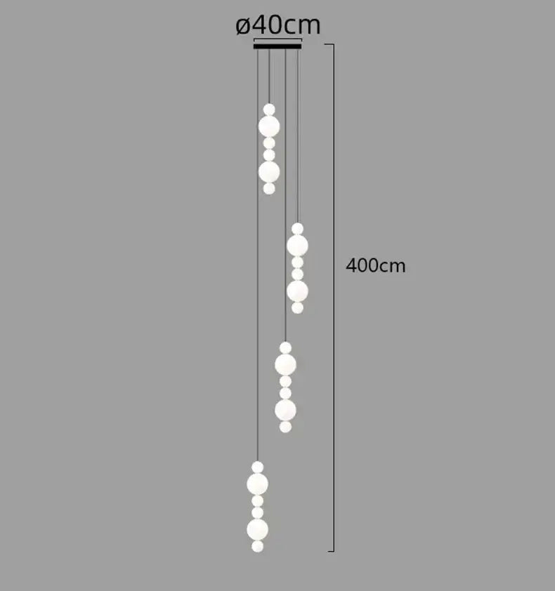 Globes Pendant Loops Staircase Chandelier Lighting-MinimalisticDecor.com