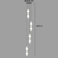Globes Pendant Loops Staircase Chandelier Lighting-MinimalisticDecor.com