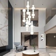 Globes Pendant Loops Staircase Chandelier Lighting-MinimalisticDecor.com