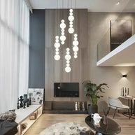 Globes Pendant Loops Staircase Chandelier Lighting-MinimalisticDecor.com