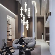 Globes Pendant Loops Staircase Chandelier Lighting-MinimalisticDecor.com
