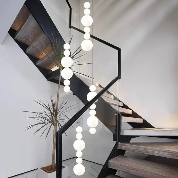 Globes Pendant Loops Staircase Chandelier Lighting-MinimalisticDecor.com