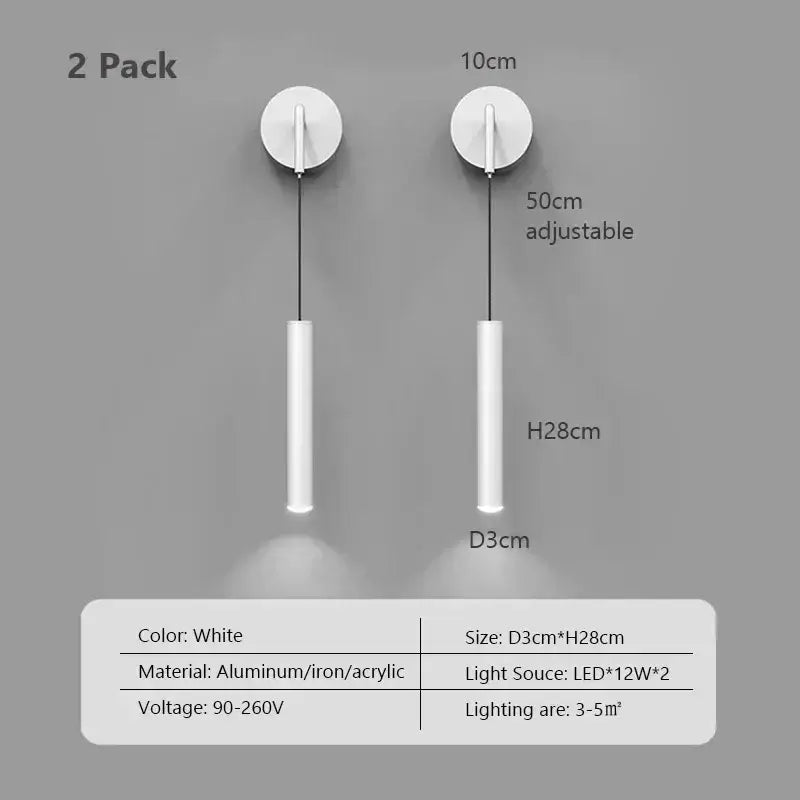 Glow Drop Bedside Pendant Wall Light-MinimalisticDecor.com