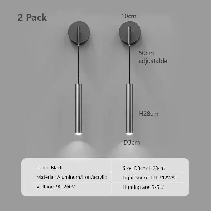 Glow Drop Bedside Pendant Wall Light-MinimalisticDecor.com