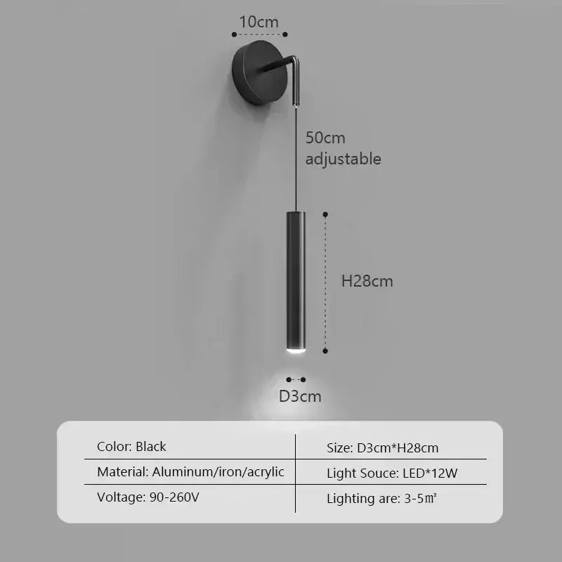 Glow Drop Bedside Pendant Wall Light-MinimalisticDecor.com