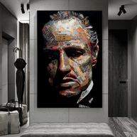 Godfather Canvas Art Poster | Godfather Abstract Canvas Poster-MinimalisticDecor.com