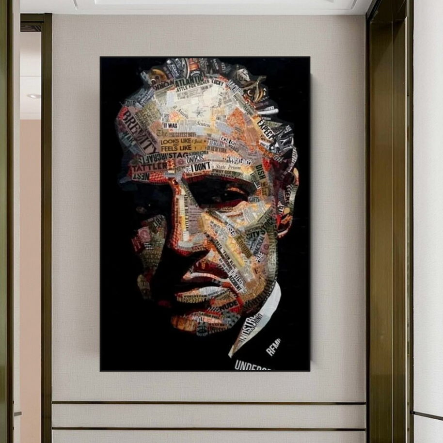 Godfather Canvas Art Poster | Godfather Abstract Canvas Poster-MinimalisticDecor.com