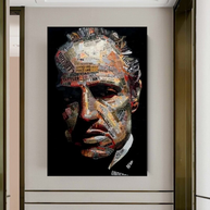 Godfather Canvas Art Poster | Godfather Abstract Canvas Poster-MinimalisticDecor.com