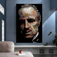 Godfather Canvas Art Poster | Godfather Abstract Canvas Poster-MinimalisticDecor.com