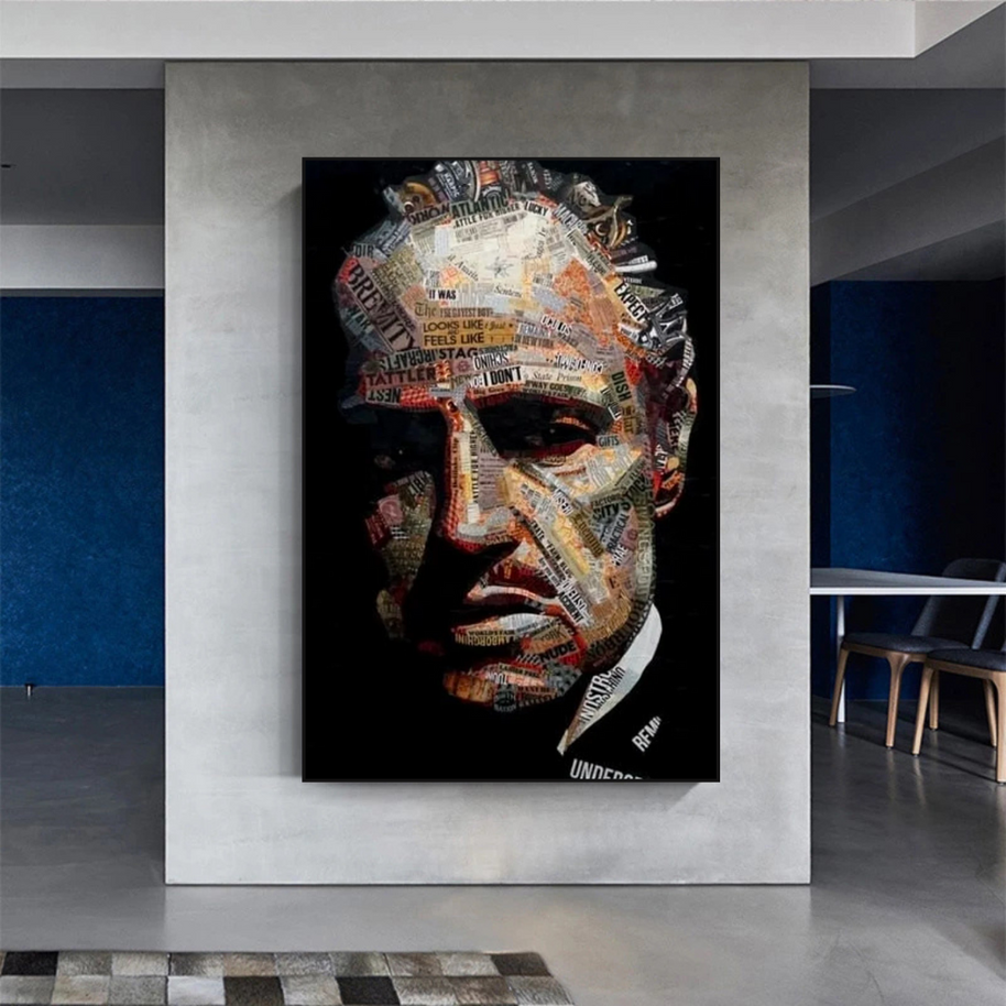 Godfather Canvas Art Poster | Godfather Abstract Canvas Poster-MinimalisticDecor.com