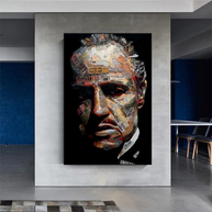 Godfather Canvas Art Poster | Godfather Abstract Canvas Poster-MinimalisticDecor.com