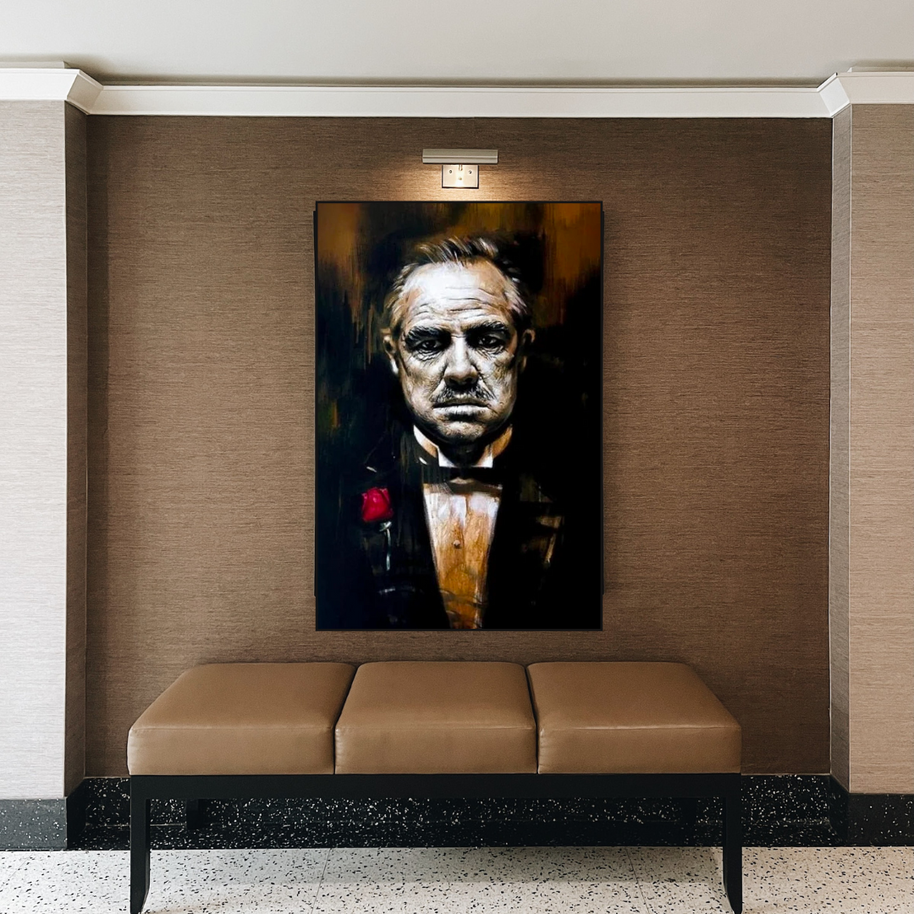 Godfather Canvas Art Poster | Godfather Abstract Canvas Poster-MinimalisticDecor.com
