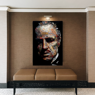 Godfather Canvas Art Poster | Godfather Abstract Canvas Poster-MinimalisticDecor.com