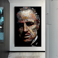 Godfather Canvas Art Poster | Godfather Abstract Canvas Poster-MinimalisticDecor.com