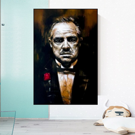 Godfather Canvas Art Poster | Godfather Abstract Canvas Poster-MinimalisticDecor.com