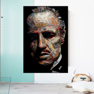 Godfather Canvas Art Poster | Godfather Abstract Canvas Poster-MinimalisticDecor.com