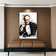 Godfather Canvas Art Poster | Godfather Abstract Canvas Poster-MinimalisticDecor.com