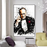 Godfather Canvas Art Poster | Godfather Abstract Canvas Poster-MinimalisticDecor.com