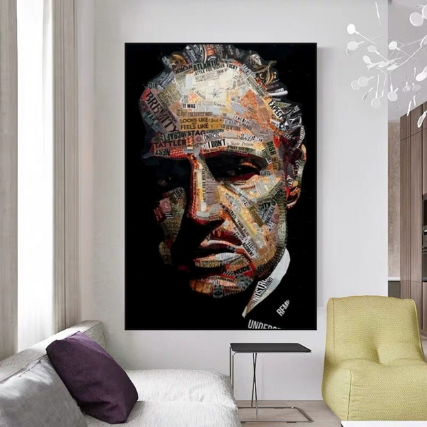 Godfather Canvas Art Poster | Godfather Abstract Canvas Poster-MinimalisticDecor.com